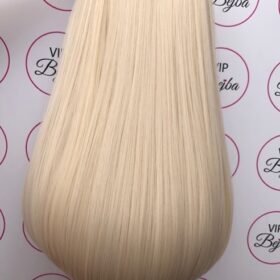 Clip-on lasni podaljški na 3 zavese - ravni, platinum blond F19, 60 cm