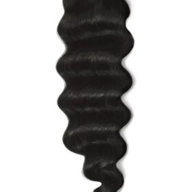 Clip on 100% remy lasni podaljški na 8 zaves - valoviti, naravno črni #1B
