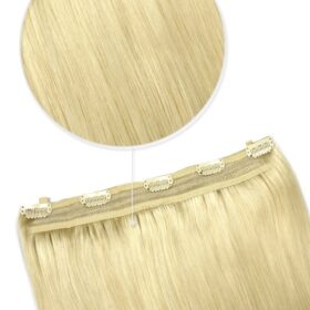 Clip on 100% remy lasni podaljški MAXI volumizer - ravni, svetlo sončno blond #613