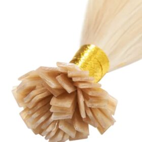 Standardni keratinski 100% remy lasni podaljški - ravni, svetlo zlato blond-svetlo blond #16/60 mix