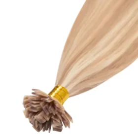Standardni keratinski 100% remy lasni podaljški - ravni, najsvetlejše rjavi-svetlo sončno blond #18/613 mix